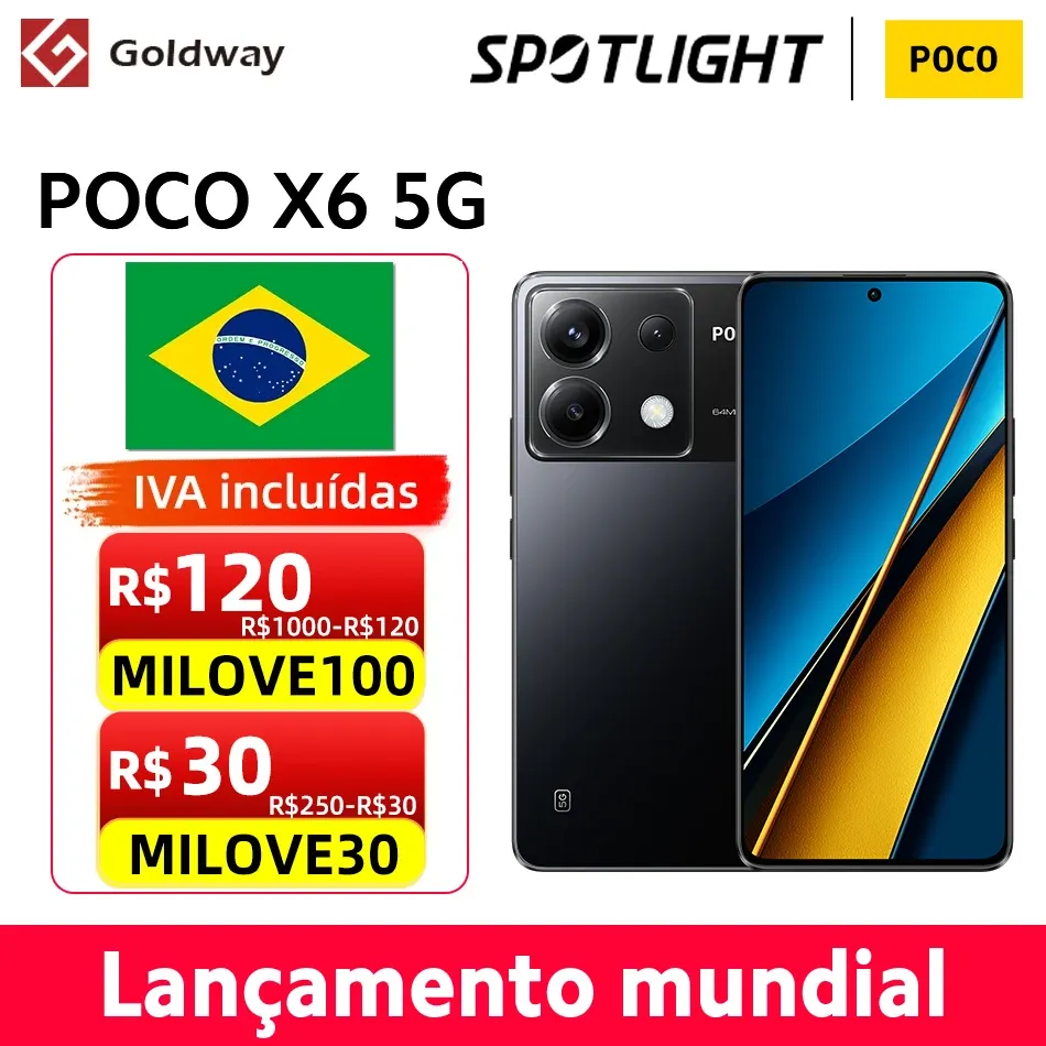 (Do Brasil) Smartphone Poco X6 5g 12/256gb | Verso Global
